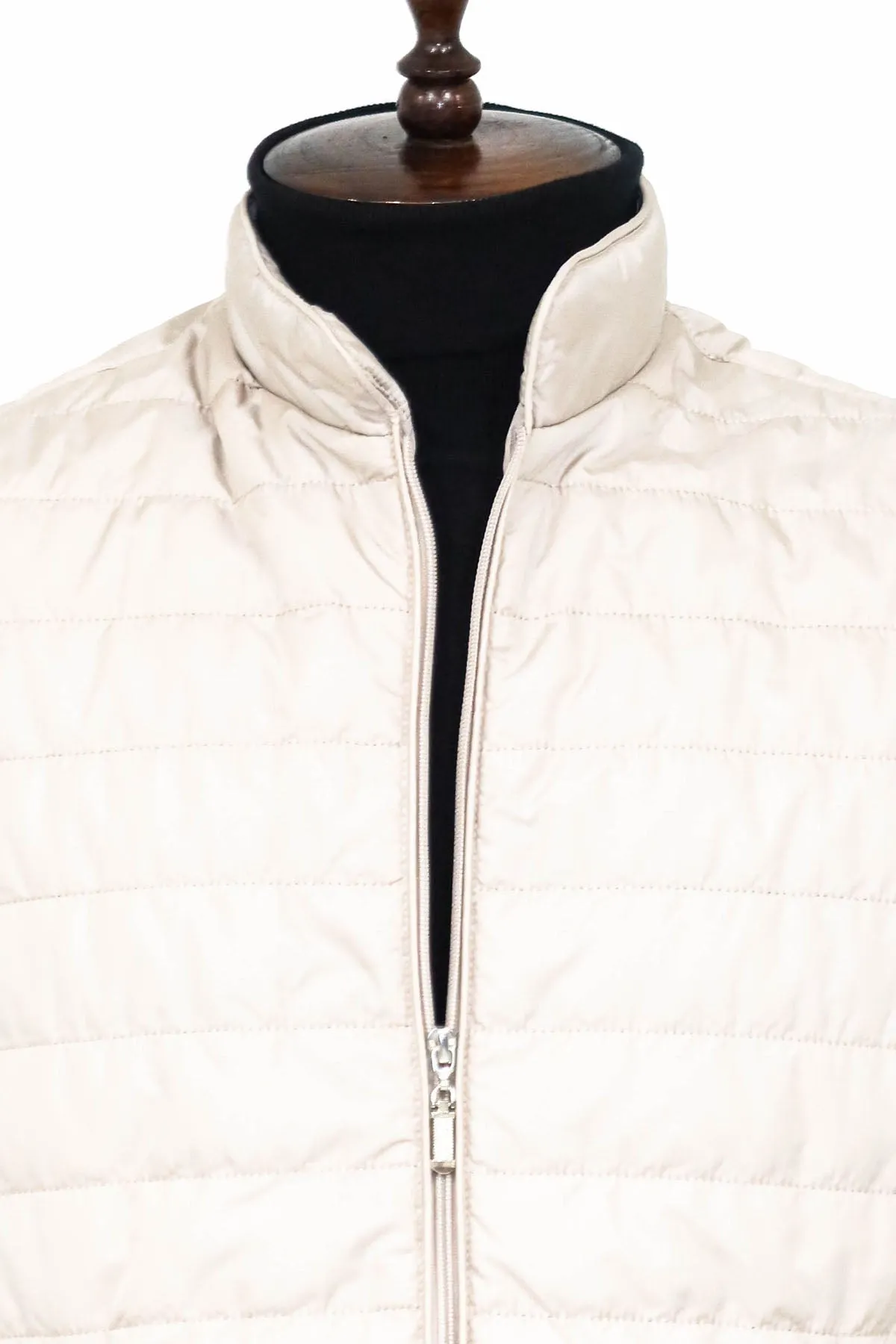 WSS Quilted Sleeveless Beige Men Down Vest  - Niederkassel