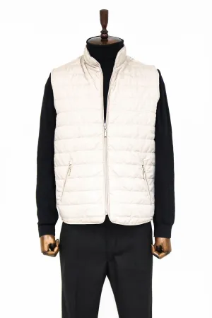 WSS Quilted Sleeveless Beige Men Down Vest  - Niederkassel