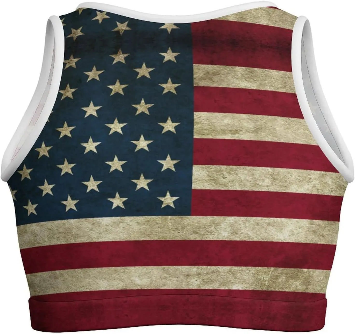 Zakqeik Women's Casual Sleeveless Tank Tops American-Flag Scoop Neck Basic Cami Shirts